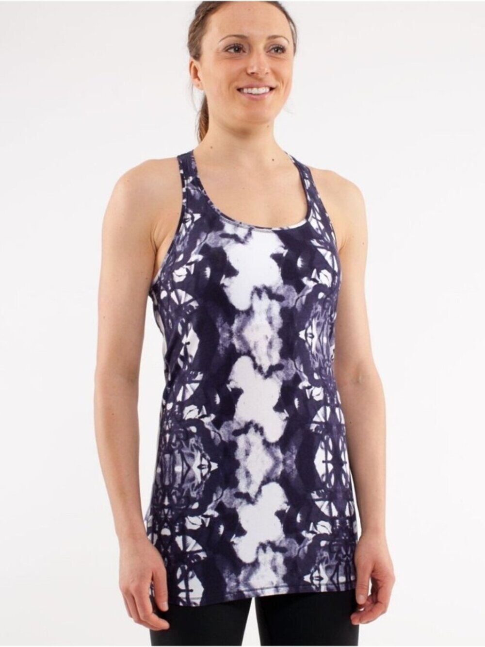 Lululemon Cool Racerback Ink Blot White Deep Indigo
